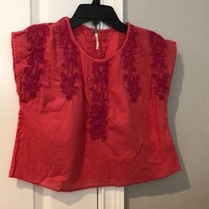 Free People Coral Top